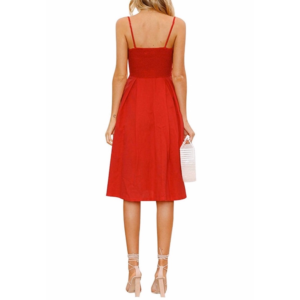 SOLD NEW UO Tie Front Midi Bow Summer Sundress - Picture 4 of 8